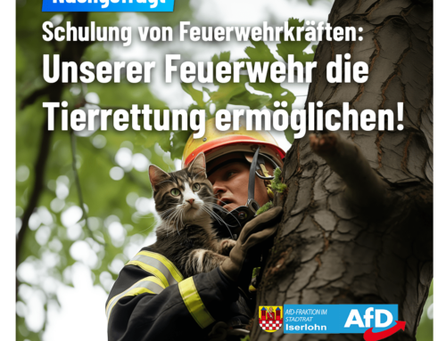 Anfrage der AfD-Fraktion an den Feuerwehrausschuss Iserlohn: Fokus auf Tierrettung
